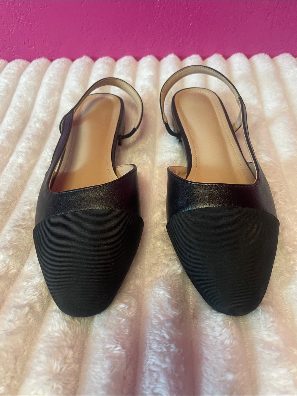Women’s Black Slingback very low heel Size 9 – Work & Office Shoes